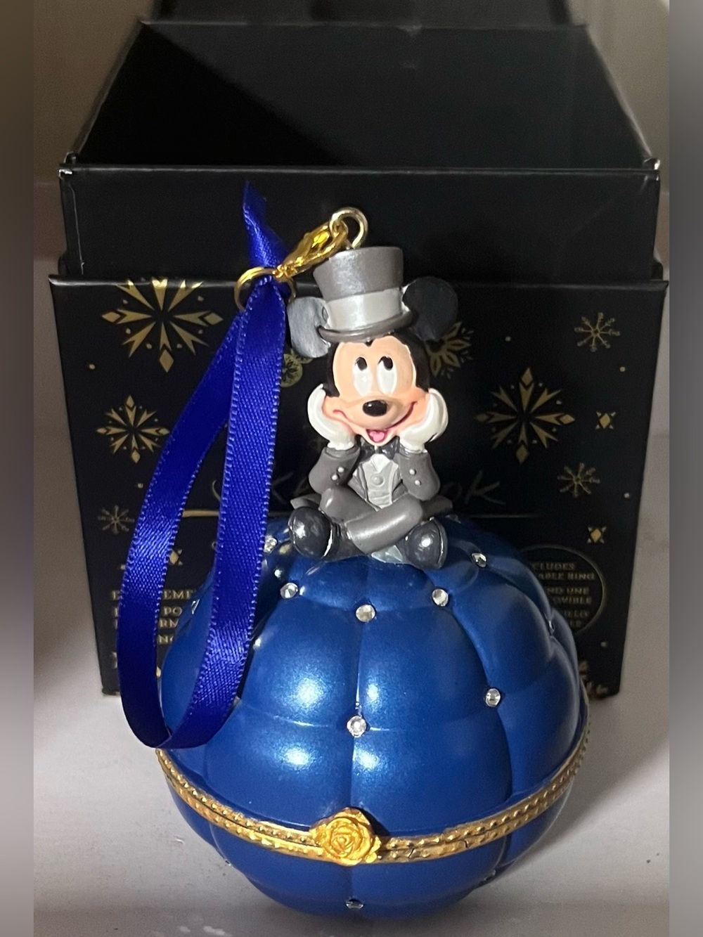 Disney Sketchbook Mickey Engagement Ring Box Ornament NEW Mickey Mouse